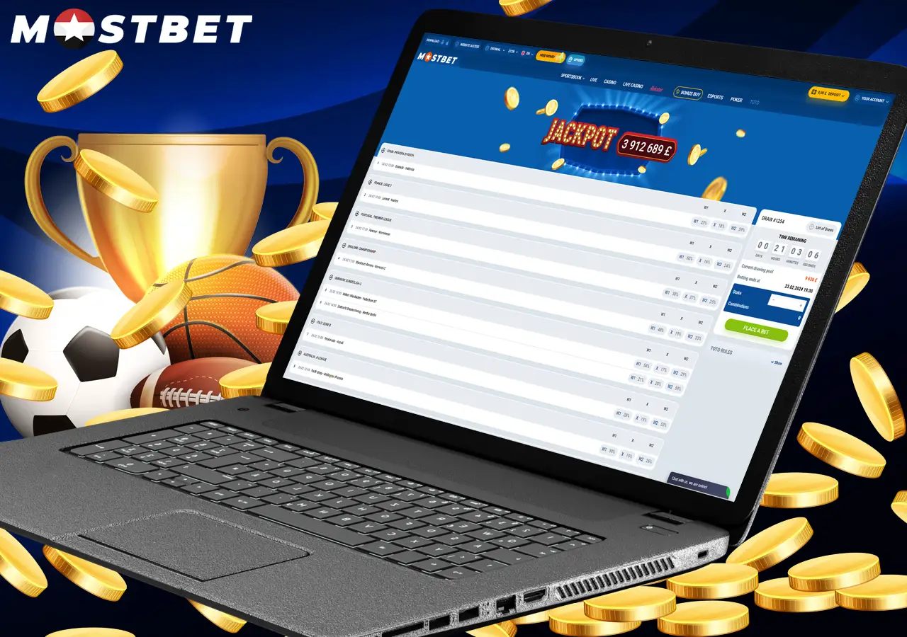 TOTO Dedicated Section for Cash Prizes at Mostbet